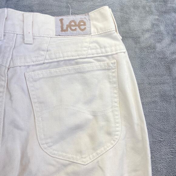 Vintage Lee Women's Tapered Jeans Size 11 White - Picture 3 of 9